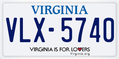VA license plate VLX5740