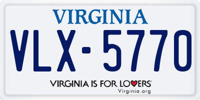 VA license plate VLX5770