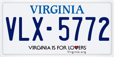 VA license plate VLX5772
