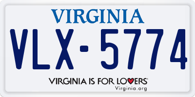 VA license plate VLX5774