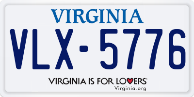 VA license plate VLX5776
