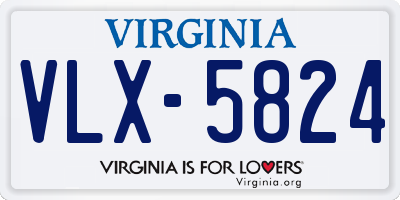 VA license plate VLX5824