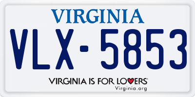 VA license plate VLX5853