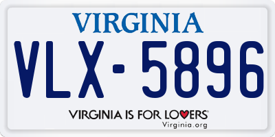 VA license plate VLX5896