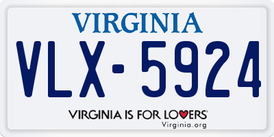VA license plate VLX5924
