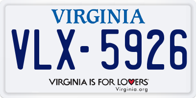 VA license plate VLX5926