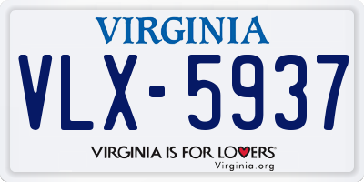 VA license plate VLX5937