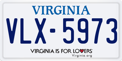 VA license plate VLX5973