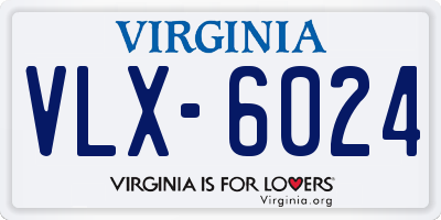 VA license plate VLX6024