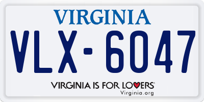VA license plate VLX6047
