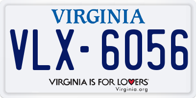 VA license plate VLX6056