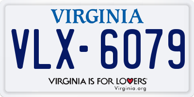 VA license plate VLX6079