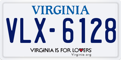 VA license plate VLX6128