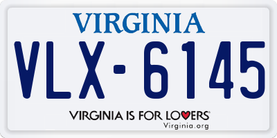 VA license plate VLX6145
