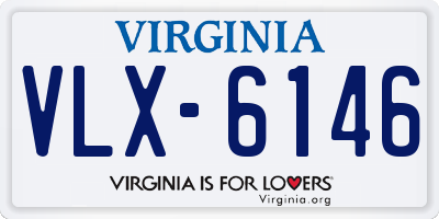 VA license plate VLX6146