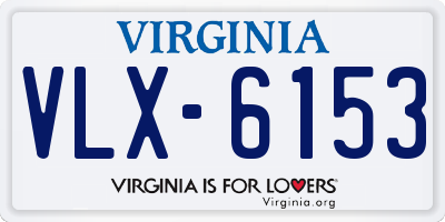 VA license plate VLX6153