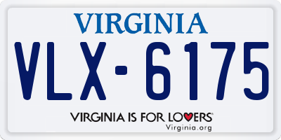 VA license plate VLX6175