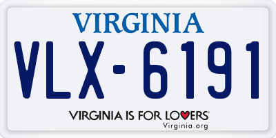 VA license plate VLX6191