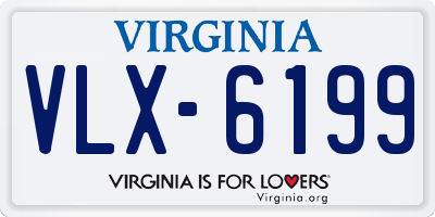 VA license plate VLX6199