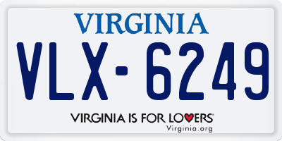 VA license plate VLX6249