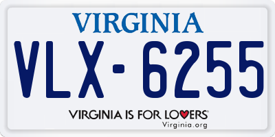 VA license plate VLX6255