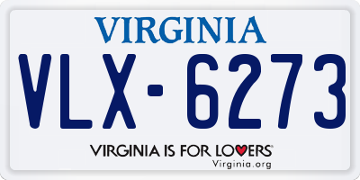 VA license plate VLX6273