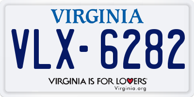 VA license plate VLX6282
