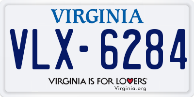 VA license plate VLX6284