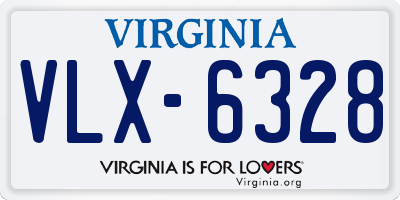VA license plate VLX6328