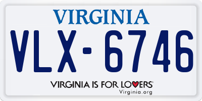 VA license plate VLX6746