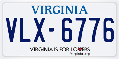 VA license plate VLX6776