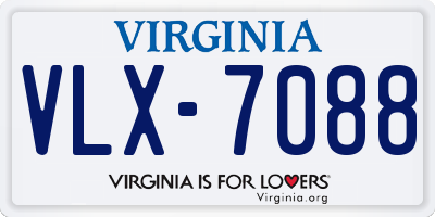 VA license plate VLX7088