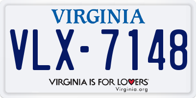 VA license plate VLX7148