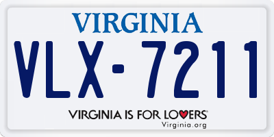 VA license plate VLX7211