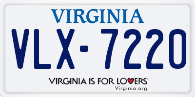 VA license plate VLX7220