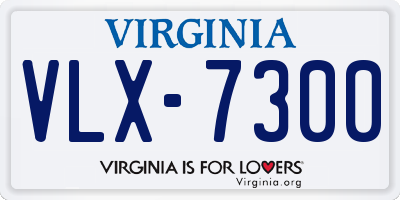 VA license plate VLX7300