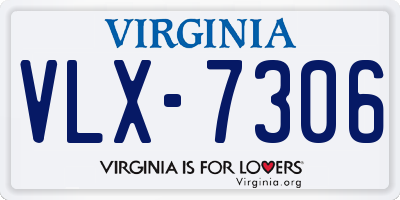 VA license plate VLX7306