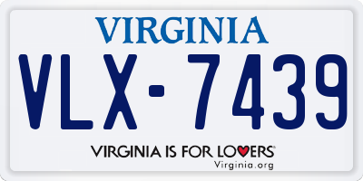 VA license plate VLX7439