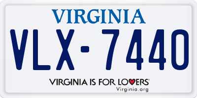 VA license plate VLX7440
