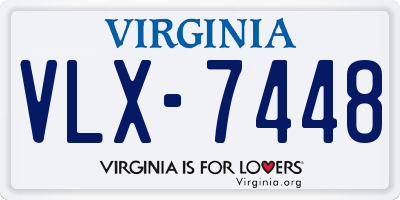 VA license plate VLX7448