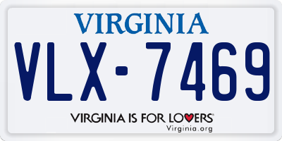 VA license plate VLX7469