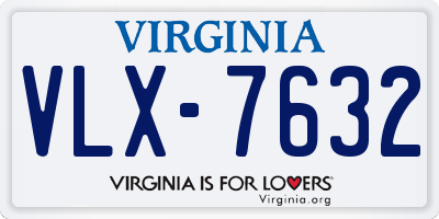 VA license plate VLX7632