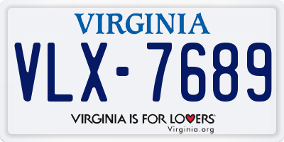 VA license plate VLX7689