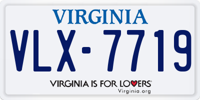 VA license plate VLX7719