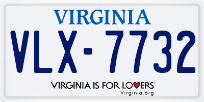 VA license plate VLX7732