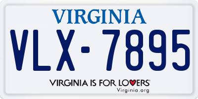 VA license plate VLX7895