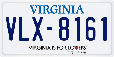 VA license plate VLX8161