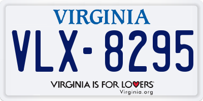 VA license plate VLX8295