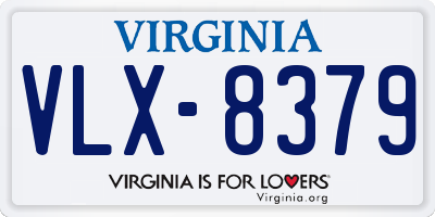 VA license plate VLX8379