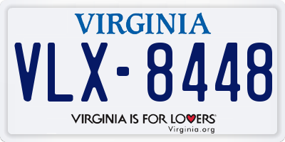 VA license plate VLX8448